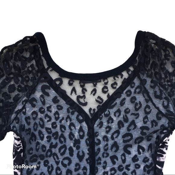 Vintage leopard print lace back cardigan size Medium - Picture 4 of 7